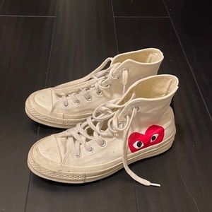 CDG white converse